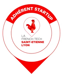 Macaron Adhérent Startup de la French Tech Saint-Étienne Lyon